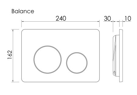 Инсталляция с кнопкой + унитаз Ceramica Nova Balance/New day CN3005_121001MB